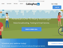 Tablet Screenshot of callingpost.com
